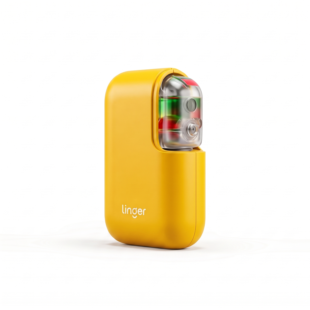 Linger Spray slide open with pod